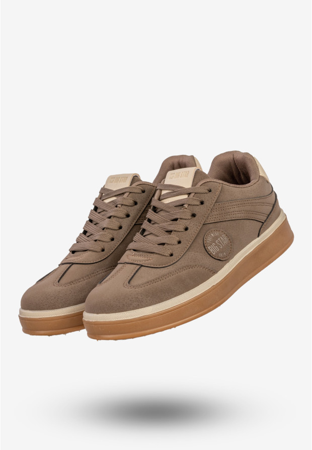 Sneakersy Męskie BIG STAR Buty Sportowe Miejskie Półbuty Jasny Brąz SS174020