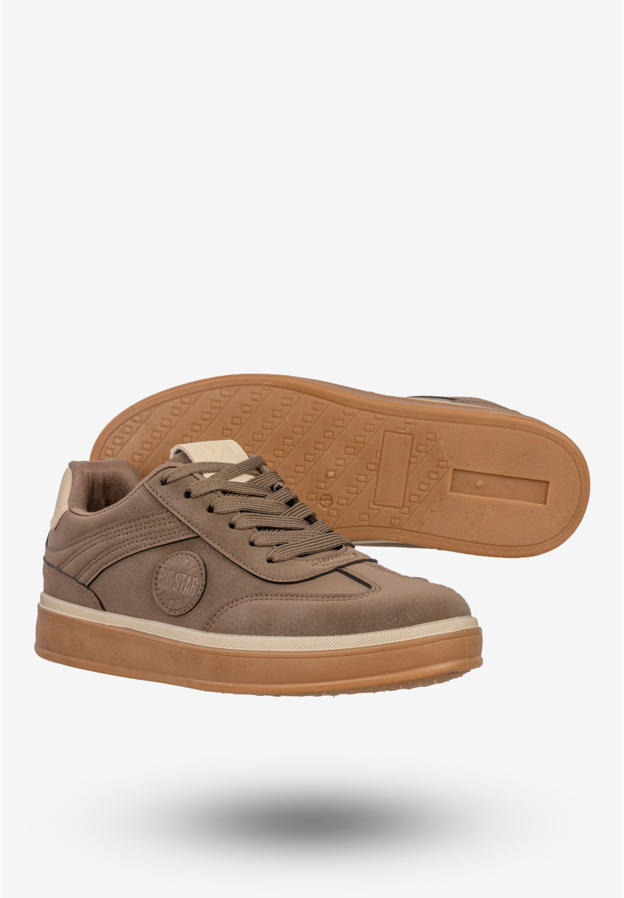 Sneakersy Męskie BIG STAR Buty Sportowe Miejskie Półbuty Jasny Brąz SS174020