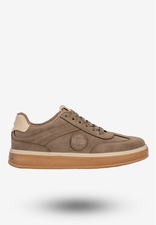 Sneakersy Męskie BIG STAR Buty Sportowe Miejskie Półbuty Jasny Brąz SS174020