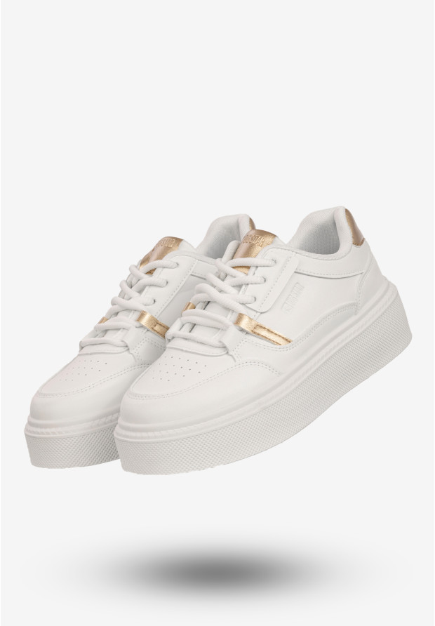 Sneakersy Damskie BIG STAR Buty Sportowe Półbuty Na Platformie Białe SS274359