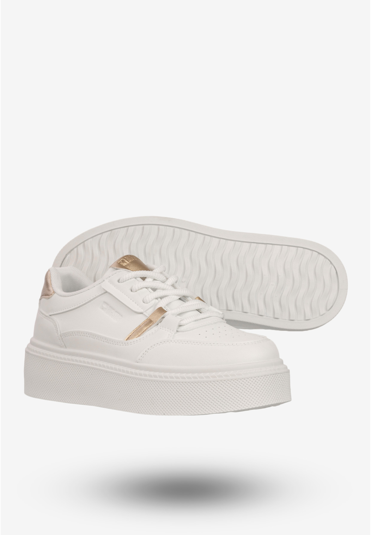 Sneakersy Damskie BIG STAR Buty Sportowe Półbuty Na Platformie Białe SS274359