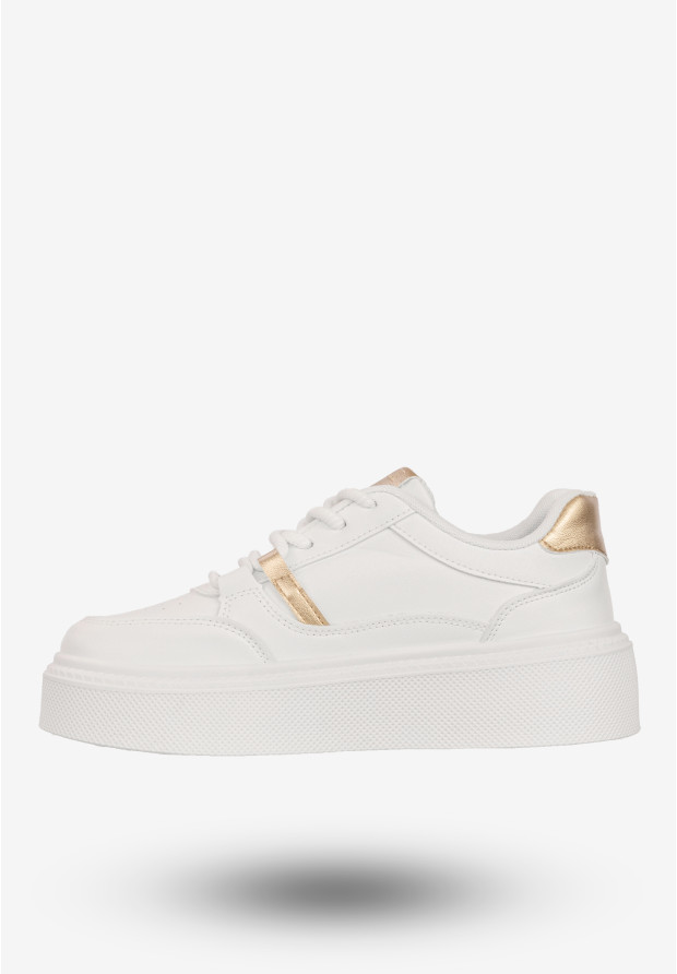 Sneakersy Damskie BIG STAR Buty Sportowe Półbuty Na Platformie Białe SS274359