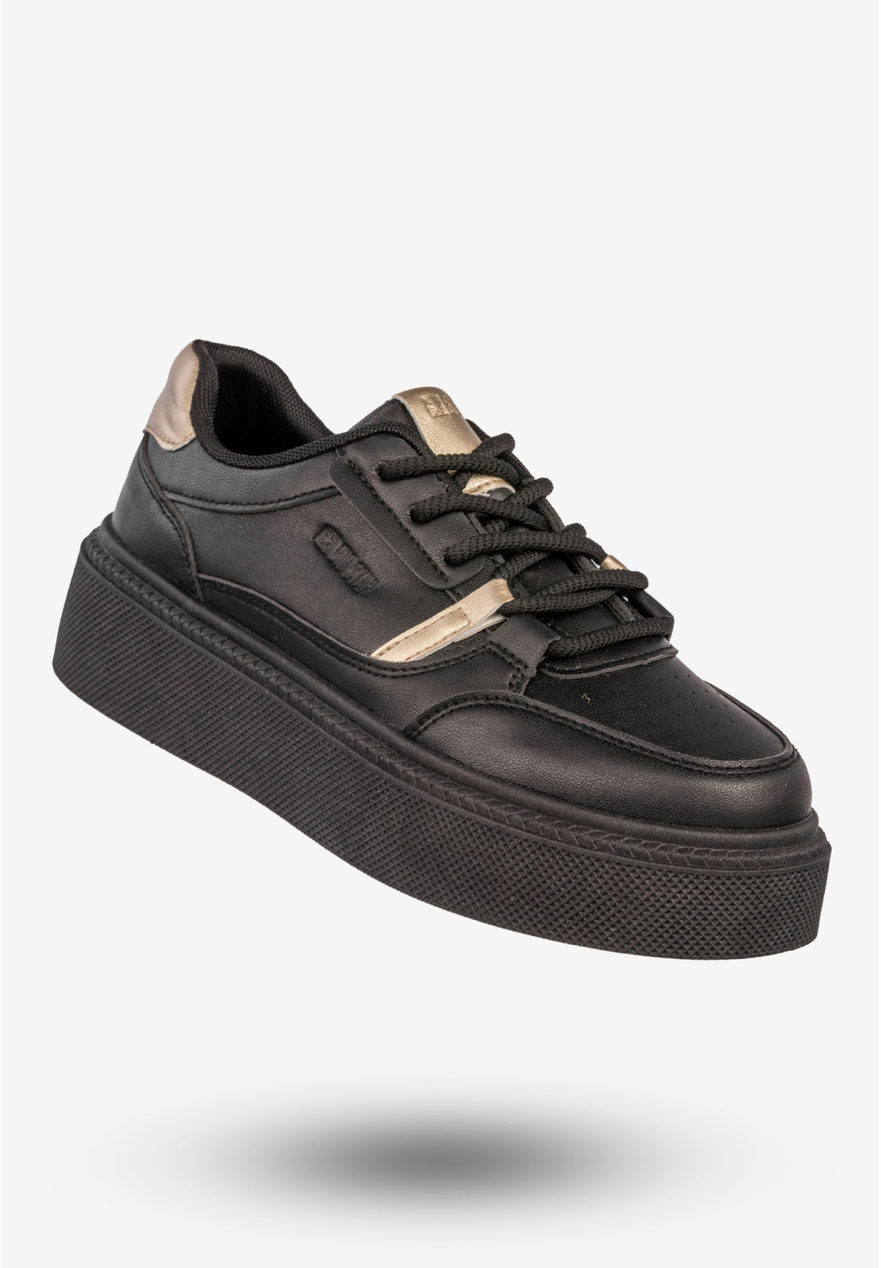 Sneakersy Damskie BIG STAR Buty Sportowe Półbuty Na Platformie Czarne SS274360