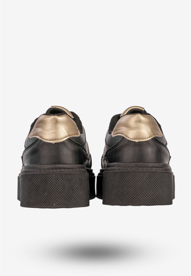Sneakersy Damskie BIG STAR Buty Sportowe Półbuty Na Platformie Czarne SS274360