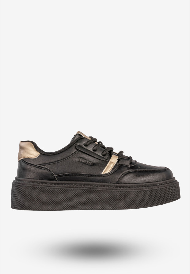Sneakersy Damskie BIG STAR Buty Sportowe Półbuty Na Platformie Czarne SS274360
