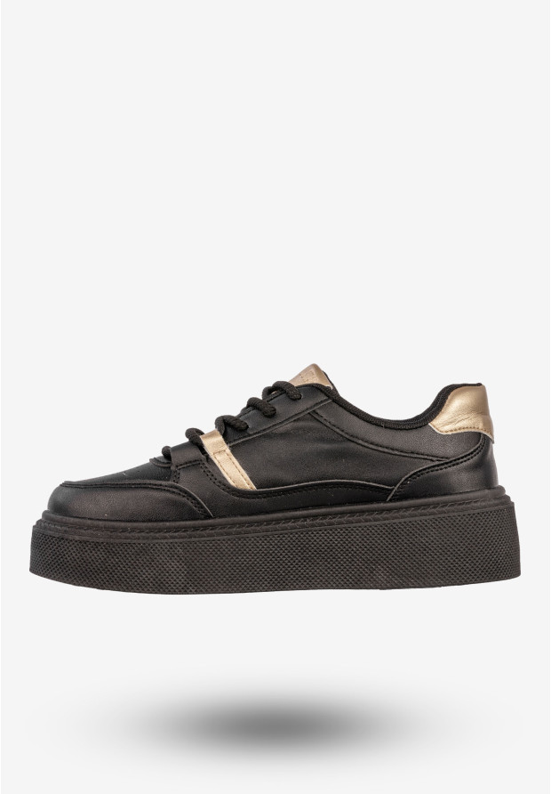 Sneakersy Damskie BIG STAR Buty Sportowe Półbuty Na Platformie Czarne SS274360