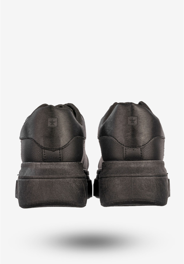 Sneakersy Damskie BIG STAR Buty Półbuty Sportowe Na Platformie Czarne SS274244