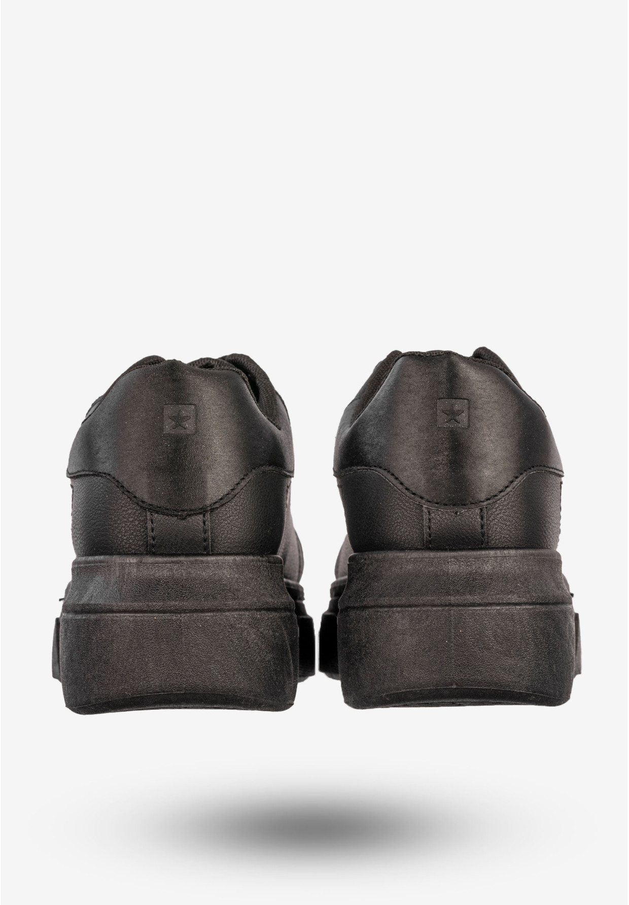 Sneakersy Damskie BIG STAR Buty Półbuty Sportowe Na Platformie Czarne SS274244
