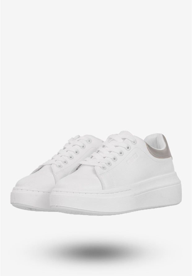 Sneakersy Damskie BIG STAR Buty Półbuty Sportowe Na Platformie Białe SS274245