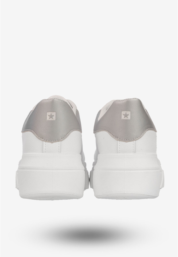 Sneakersy Damskie BIG STAR Buty Półbuty Sportowe Na Platformie Białe SS274245