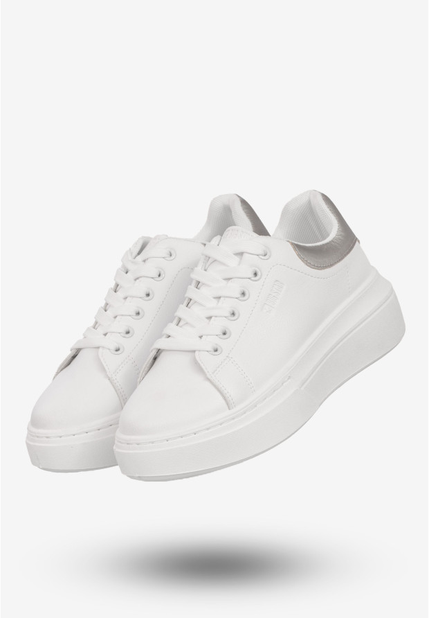 Sneakersy Damskie BIG STAR Buty Półbuty Sportowe Na Platformie Białe SS274245