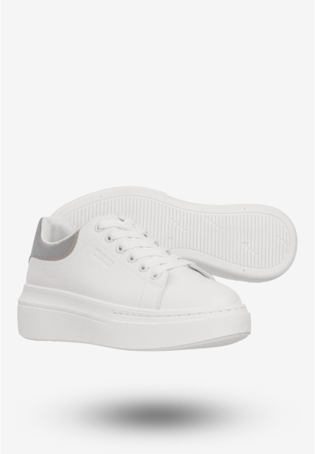 Sneakersy Damskie BIG STAR Buty Półbuty Sportowe Na Platformie Białe SS274245