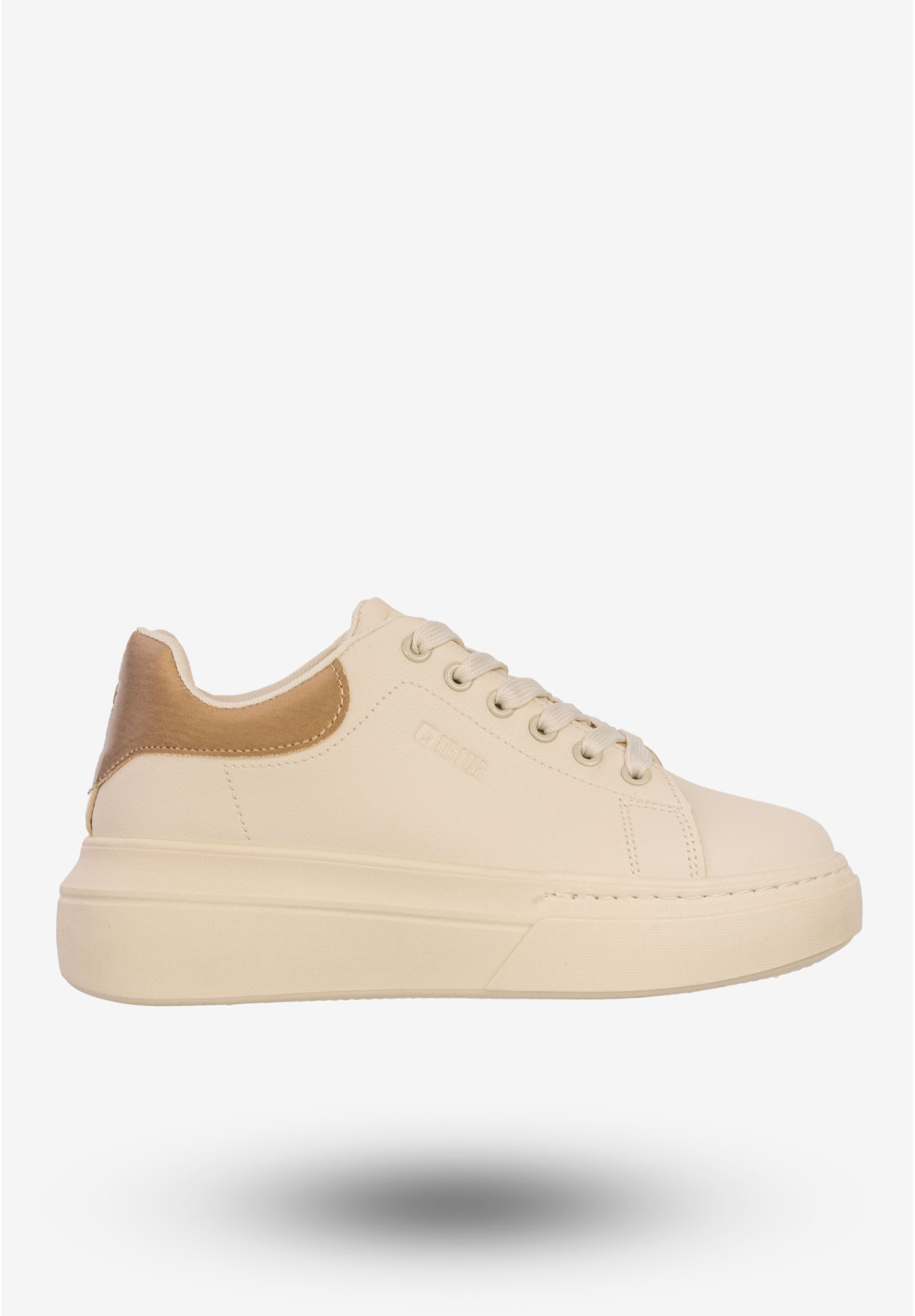 Sneakersy Damskie BIG STAR Buty Półbuty Sportowe Na Platformie Beżowe SS274246