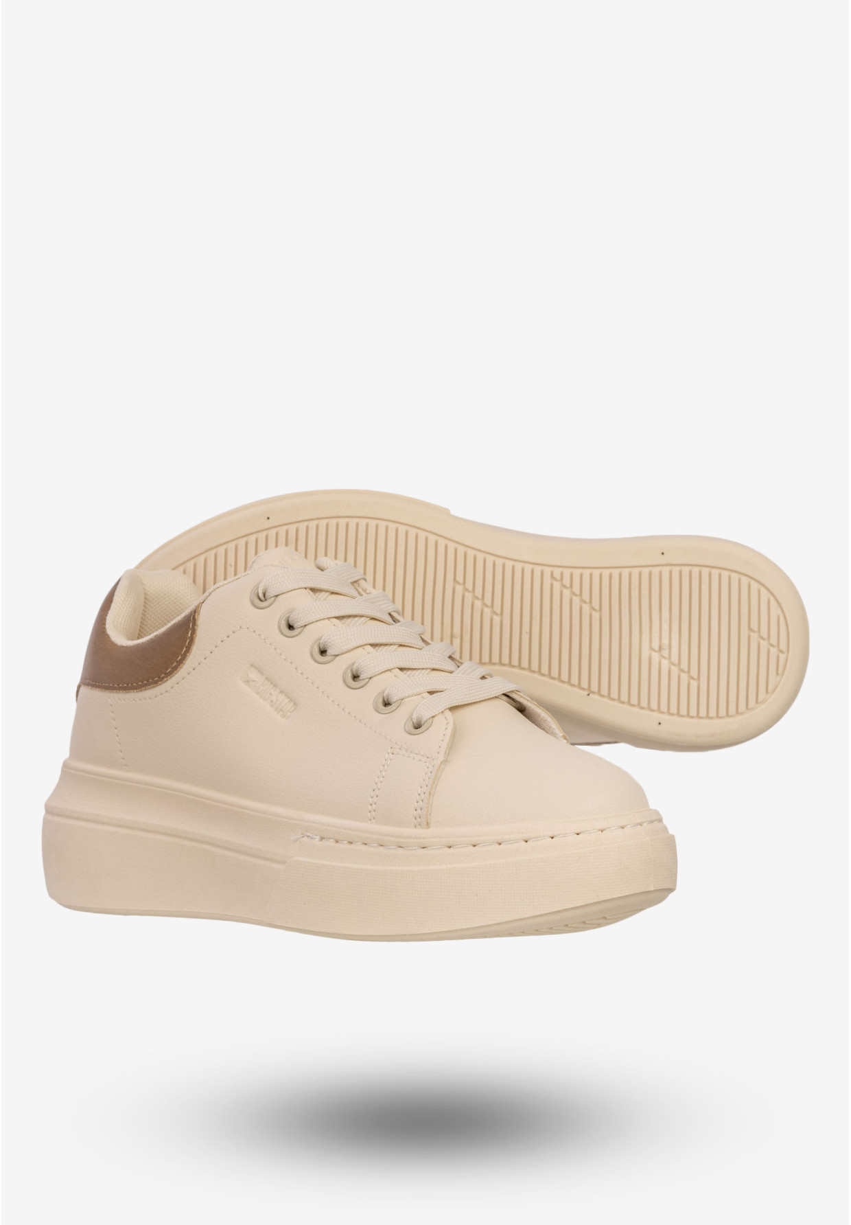 Sneakersy Damskie BIG STAR Buty Półbuty Sportowe Na Platformie Beżowe SS274246