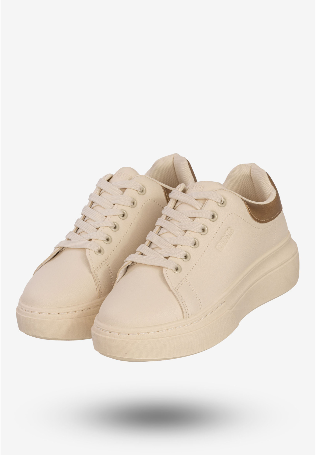 Sneakersy Damskie BIG STAR Buty Półbuty Sportowe Na Platformie Beżowe SS274246