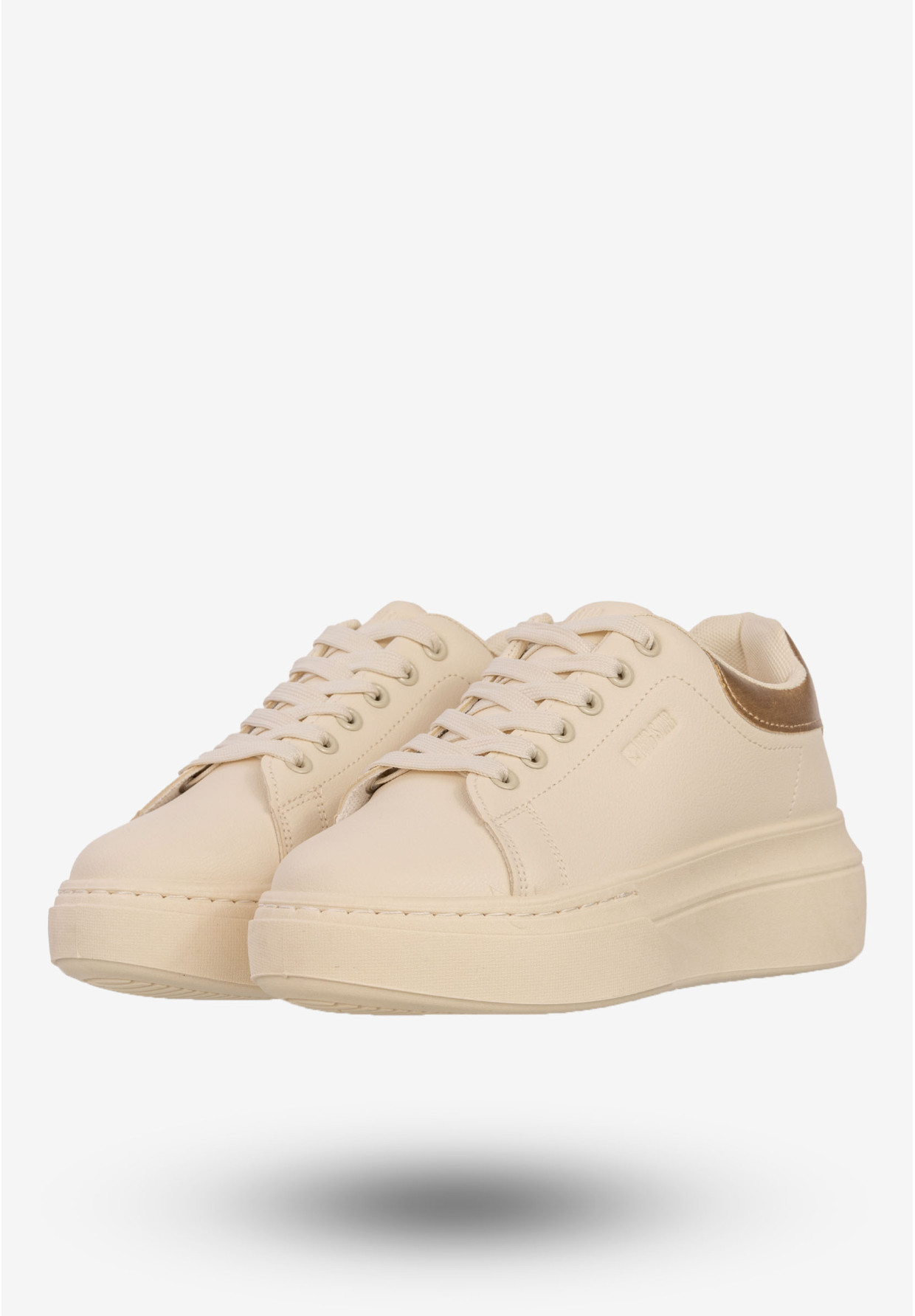 Sneakersy Damskie BIG STAR Buty Półbuty Sportowe Na Platformie Beżowe SS274246