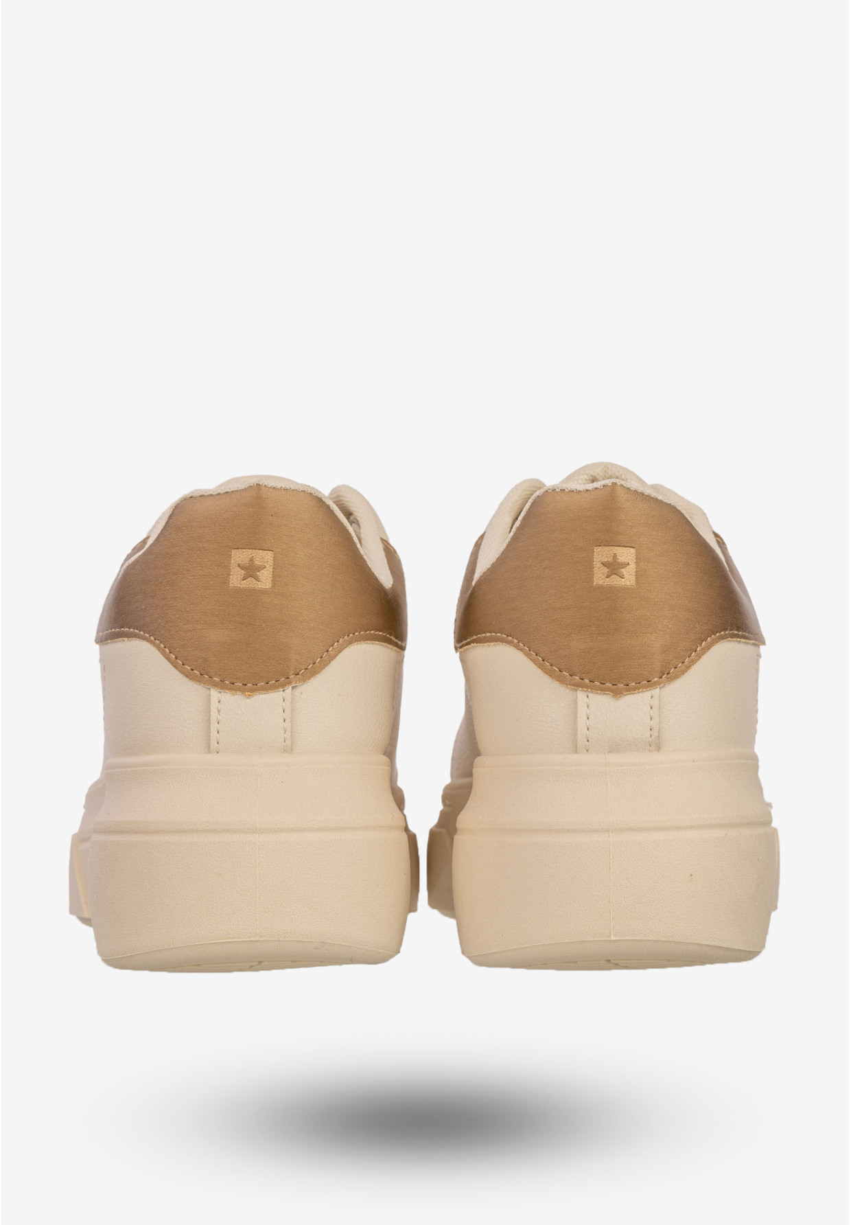 Sneakersy Damskie BIG STAR Buty Półbuty Sportowe Na Platformie Beżowe SS274246