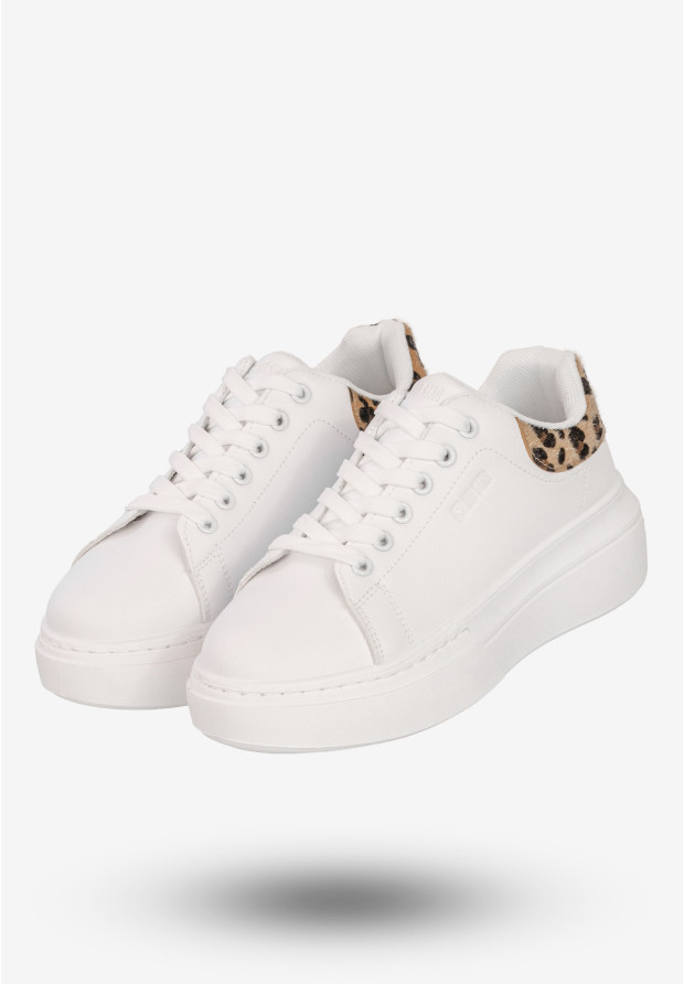 Sneakersy Damskie BIG STAR Buty Półbuty Sportowe Na Platformie Białe SS274244