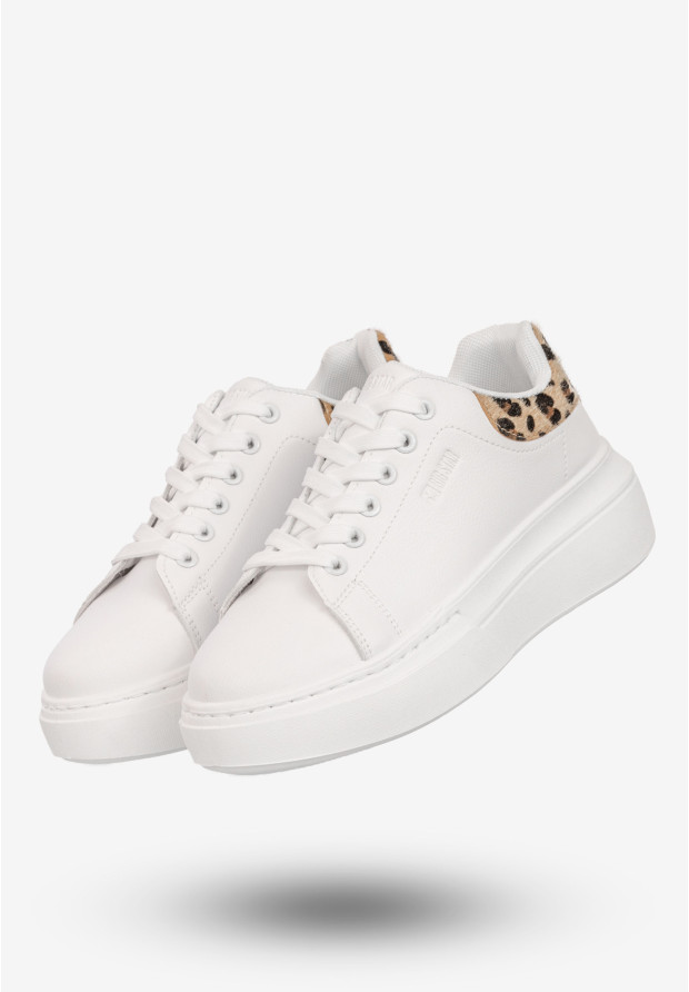 Sneakersy Damskie BIG STAR Buty Półbuty Sportowe Na Platformie Białe SS274244