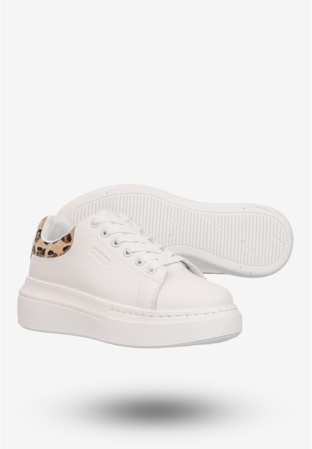 Sneakersy Damskie BIG STAR Buty Półbuty Sportowe Na Platformie Białe SS274244
