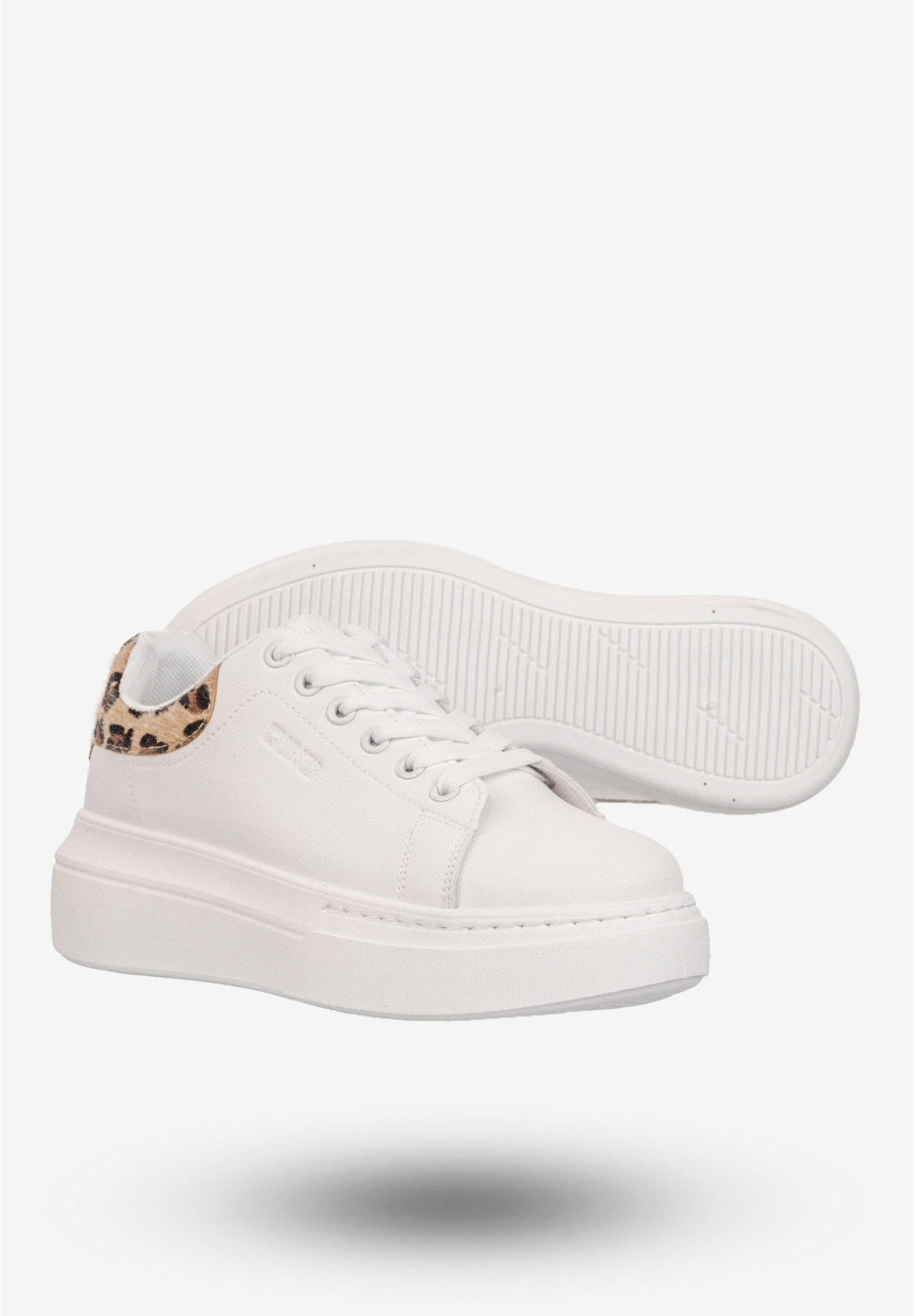 Sneakersy Damskie BIG STAR Buty Półbuty Sportowe Na Platformie Białe SS274244