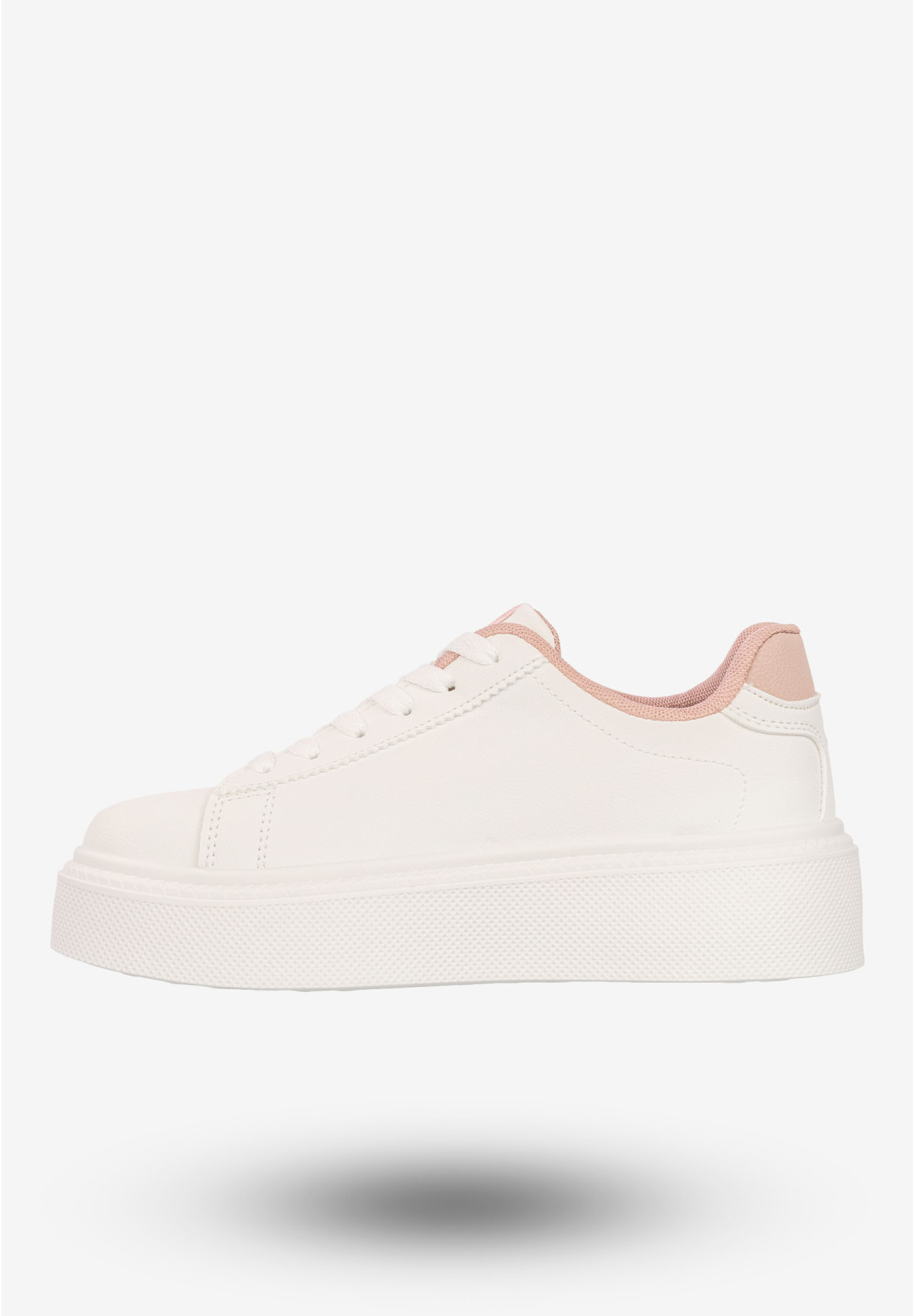 Sneakersy Damskie BIG STAR Buty Sportowe Półbuty Na Platformie Białe SS274346