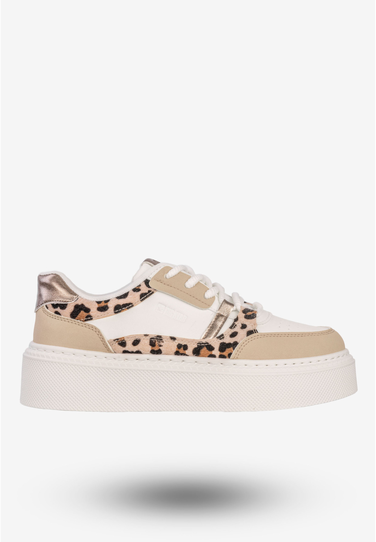 Sneakersy Damskie BIG STAR Buty Sportowe Półbuty Na Platformie Białe/Beżowe SS274357
