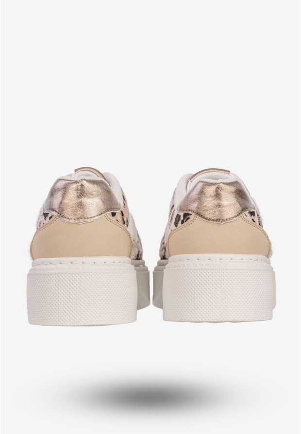 Sneakersy Damskie BIG STAR Buty Sportowe Półbuty Na Platformie Białe/Beżowe SS274357