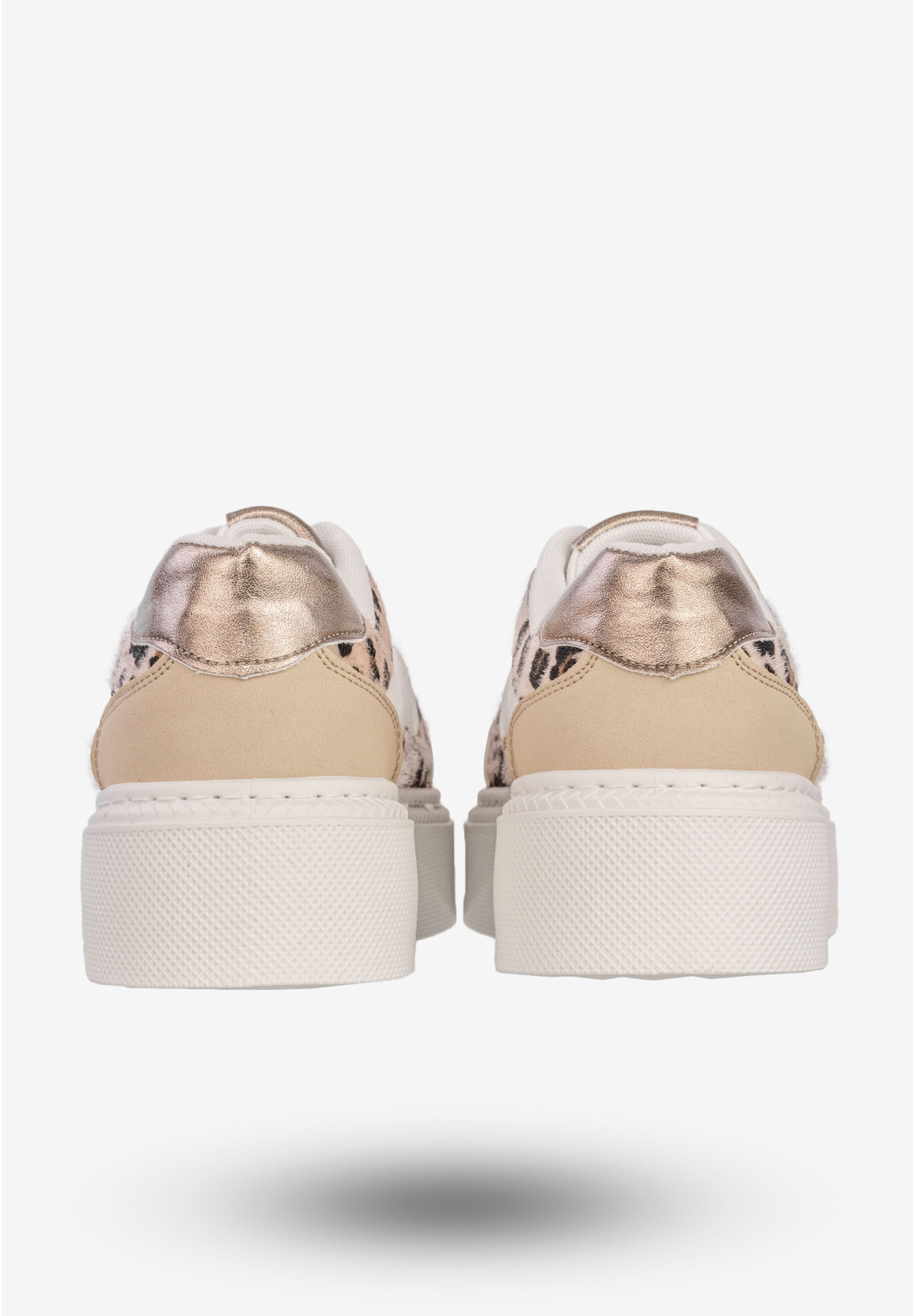 Sneakersy Damskie BIG STAR Buty Sportowe Półbuty Na Platformie Białe/Beżowe SS274357
