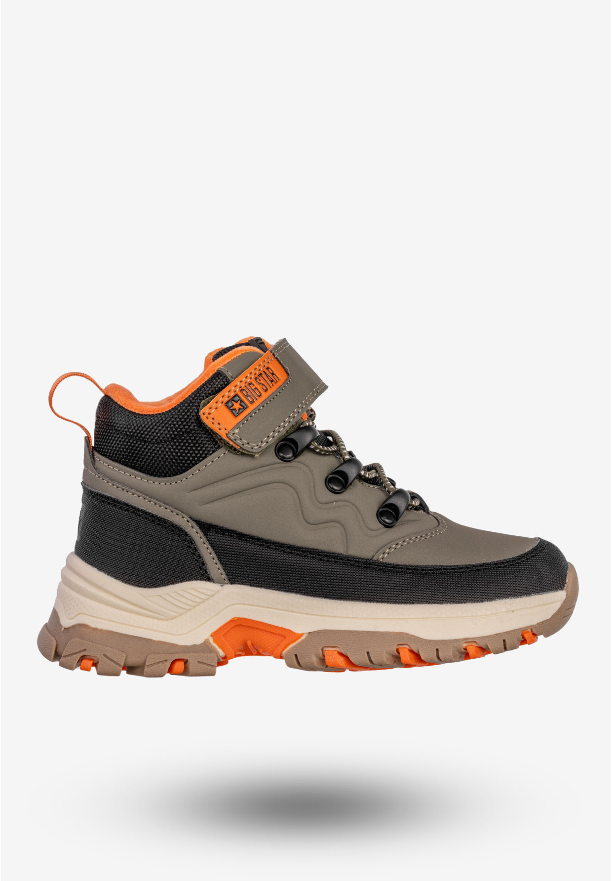 Trapery Dziecięce BIG STAR Buty Ocieplane Trzewiki Zimowe Khaki SS374010