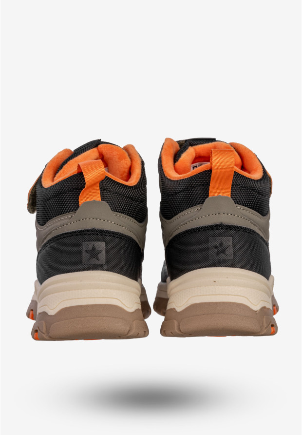 Trapery Dziecięce BIG STAR Buty Ocieplane Trzewiki Zimowe Khaki SS374010