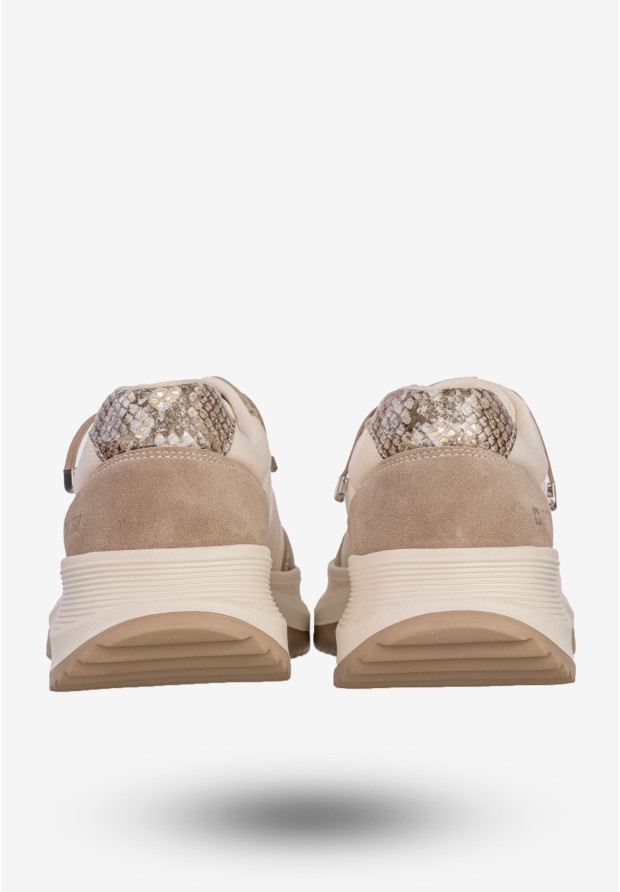 Sneakersy Damskie BIG STAR Skórzane Buty Sportowe Półbuty Jasne Beżowe RR274A344