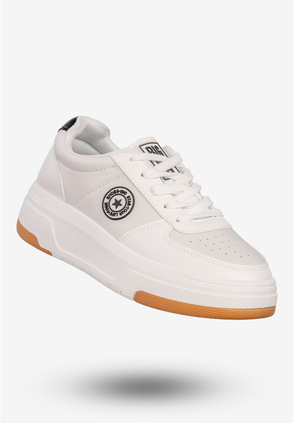 Sneakersy Damskie BIG STAR Ekoskóra Buty Sportowe Półbuty Białe RR274572