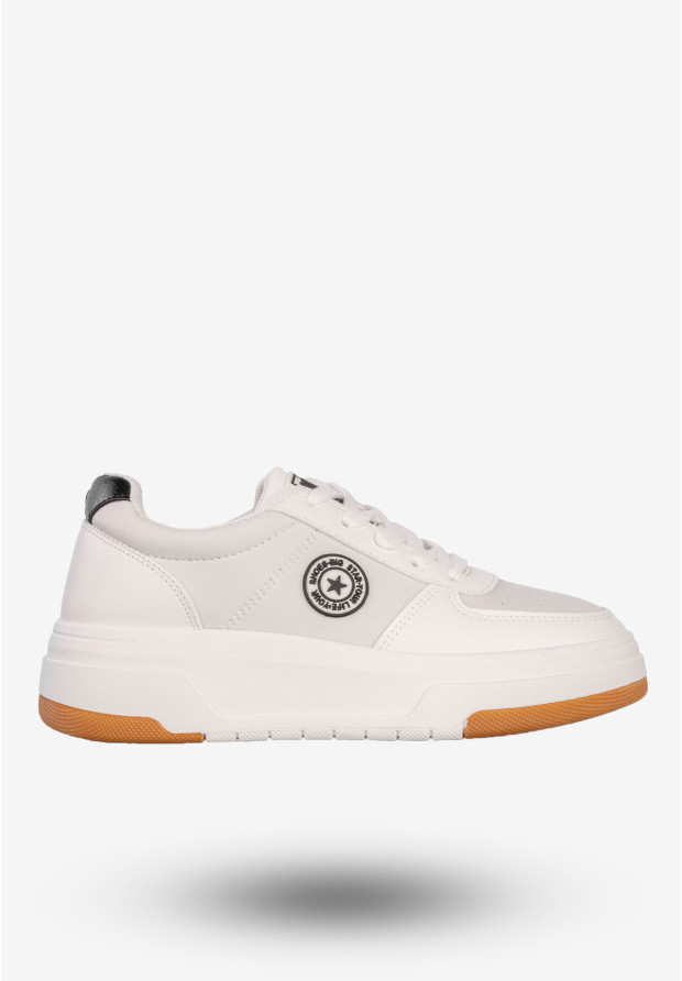 Sneakersy Damskie BIG STAR Ekoskóra Buty Sportowe Półbuty Białe RR274572