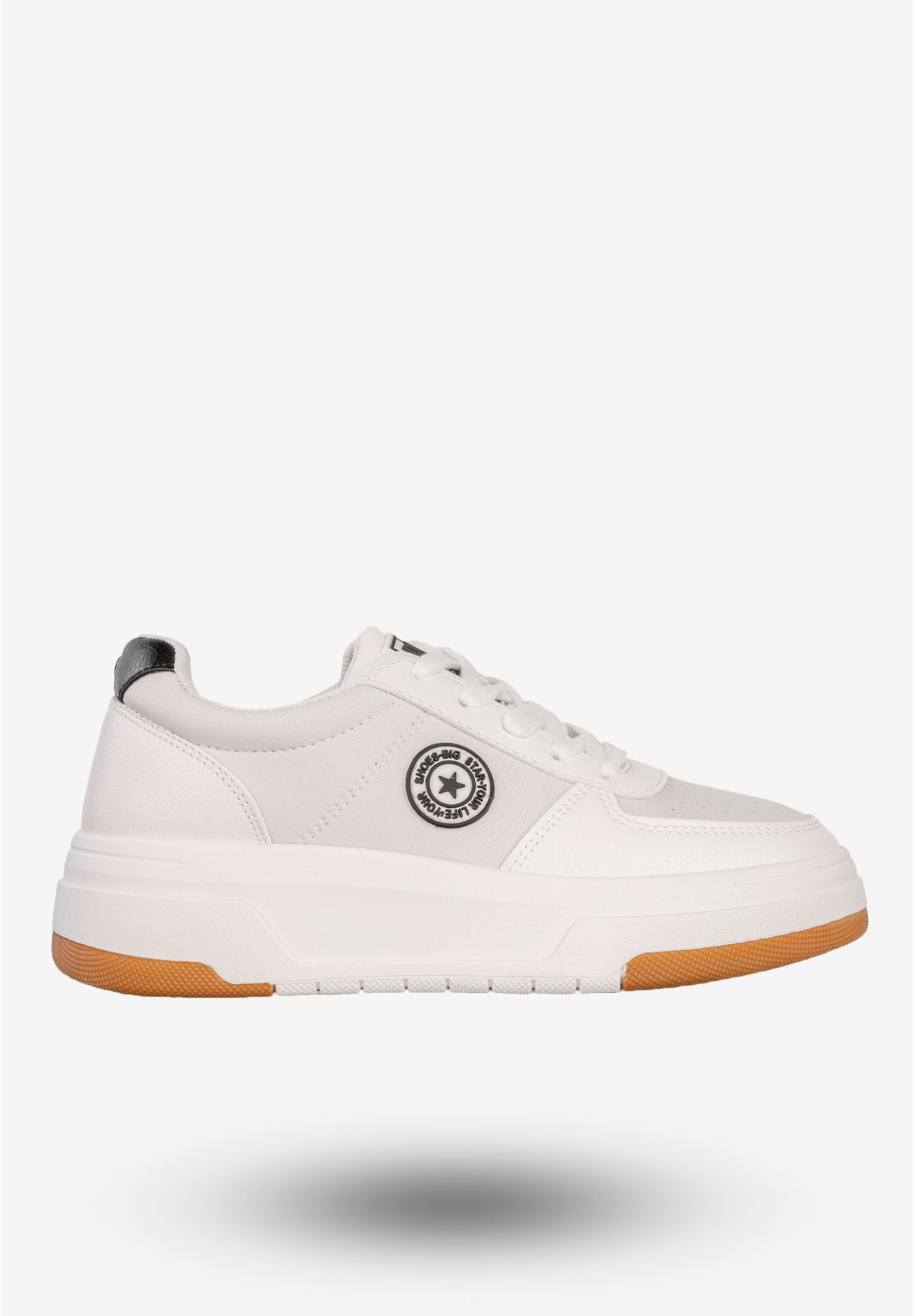 Sneakersy Damskie BIG STAR Ekoskóra Buty Sportowe Półbuty Białe RR274572