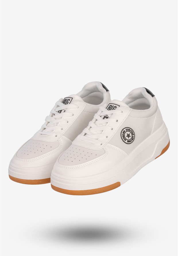 Sneakersy Damskie BIG STAR Ekoskóra Buty Sportowe Półbuty Białe RR274572