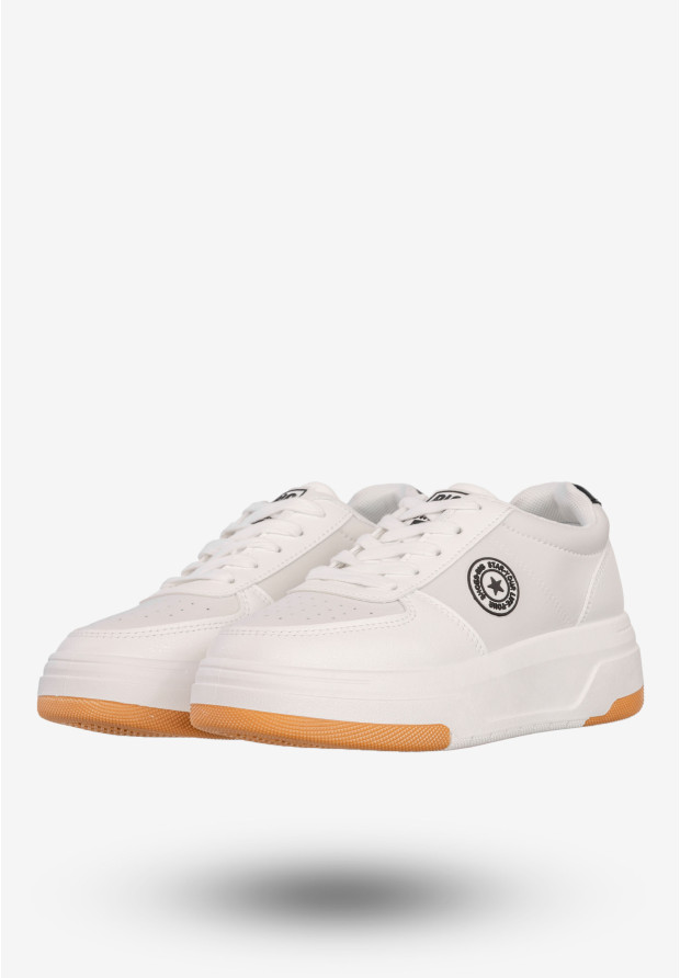 Sneakersy Damskie BIG STAR Ekoskóra Buty Sportowe Półbuty Białe RR274572