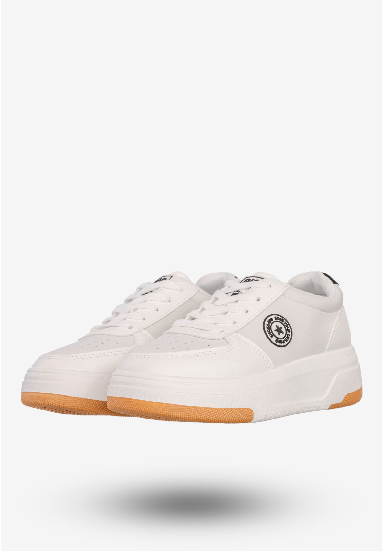 Sneakersy Damskie BIG STAR Ekoskóra Buty Sportowe Półbuty Białe RR274572