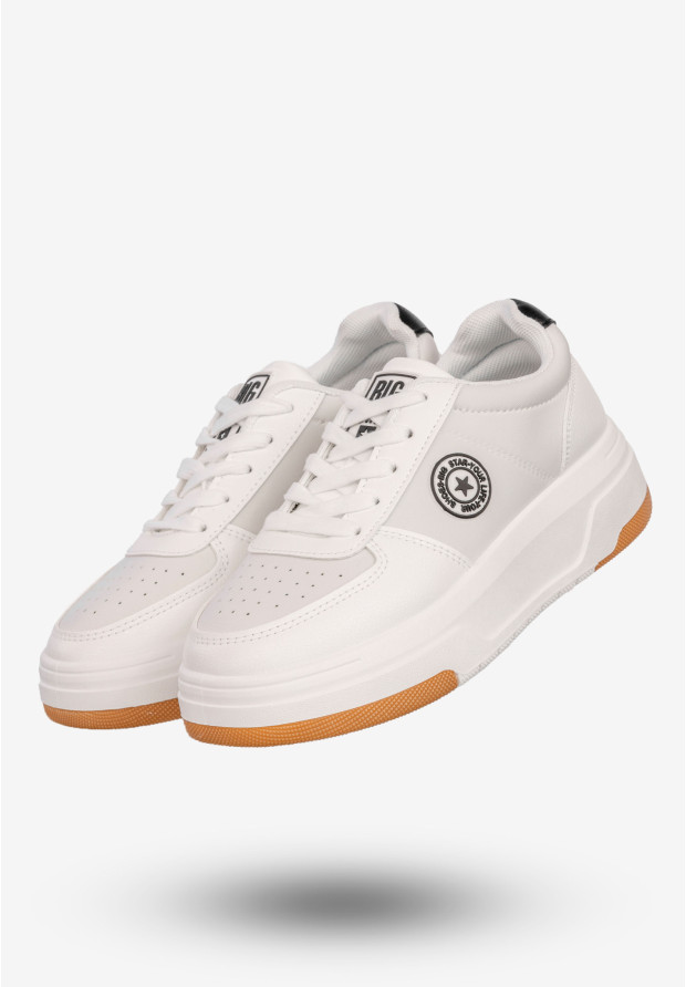 Sneakersy Damskie BIG STAR Ekoskóra Buty Sportowe Półbuty Białe RR274572