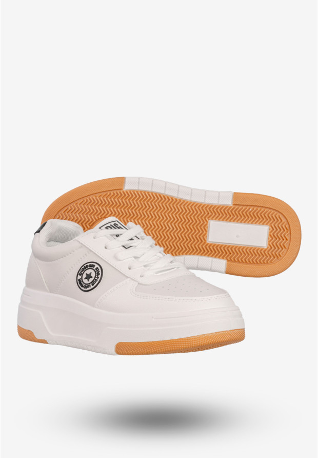 Sneakersy Damskie BIG STAR Ekoskóra Buty Sportowe Półbuty Białe RR274572