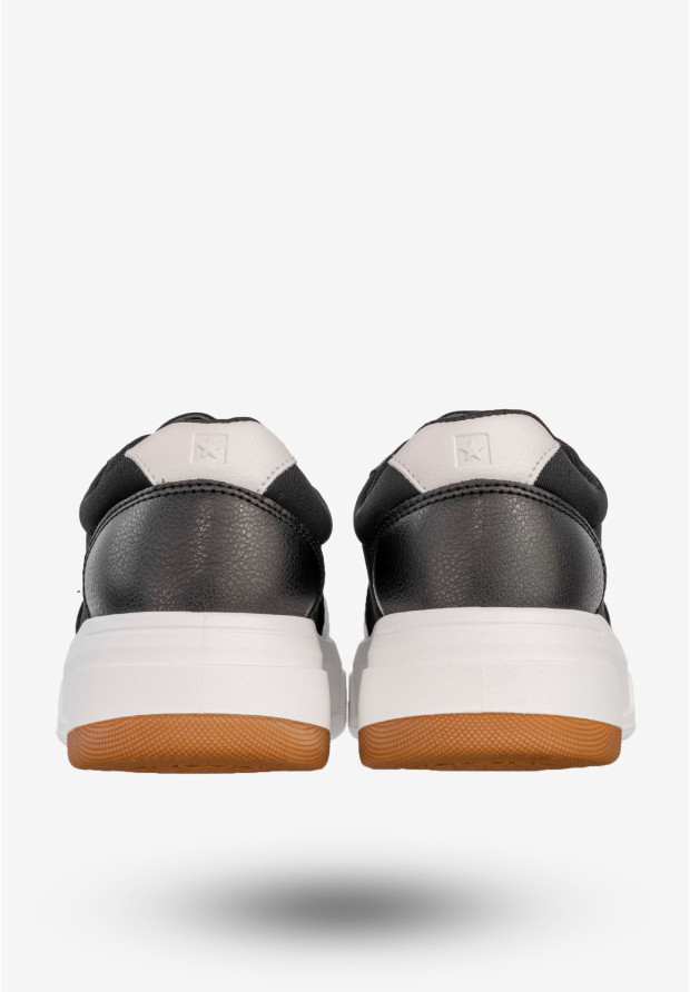 Sneakersy Damskie BIG STAR Ekoskóra Buty Sportowe Półbuty Czarne RR274573