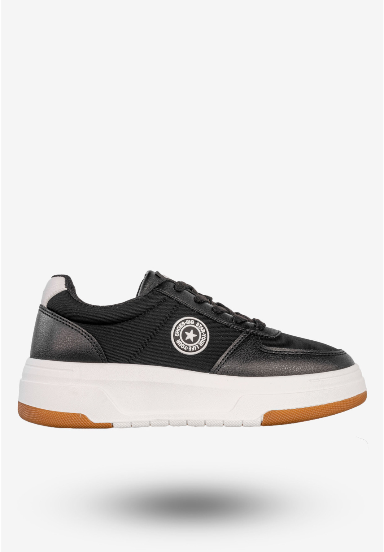 Sneakersy Damskie BIG STAR Ekoskóra Buty Sportowe Półbuty Czarne RR274573