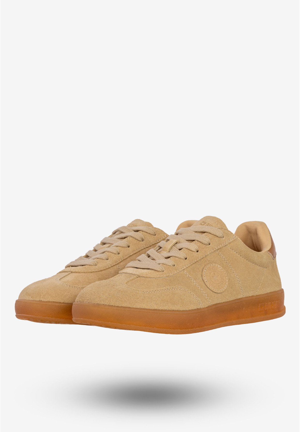 Sneakersy Damskie BIG STAR Skórzane Buty Sportowe Półbuty Beżowe RR274849