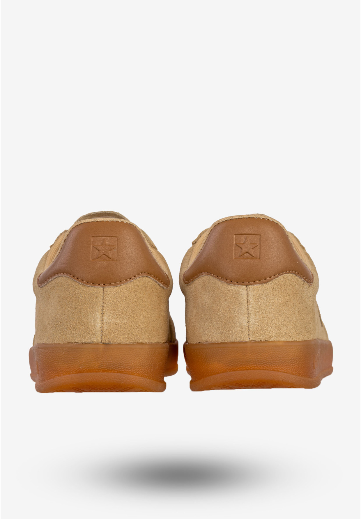 Sneakersy Damskie BIG STAR Skórzane Buty Sportowe Półbuty Beżowe RR274849