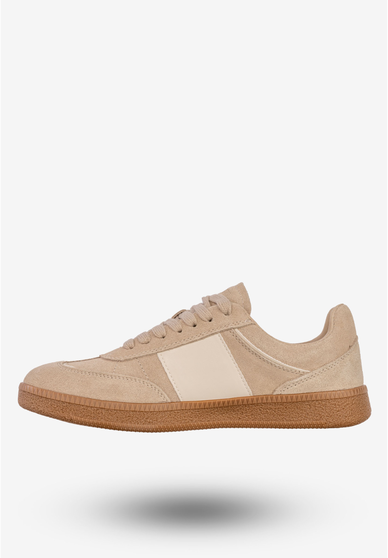 Sneakersy Damskie BIG STAR Skórzane Buty Sportowe Półbuty Beżowe RR274862