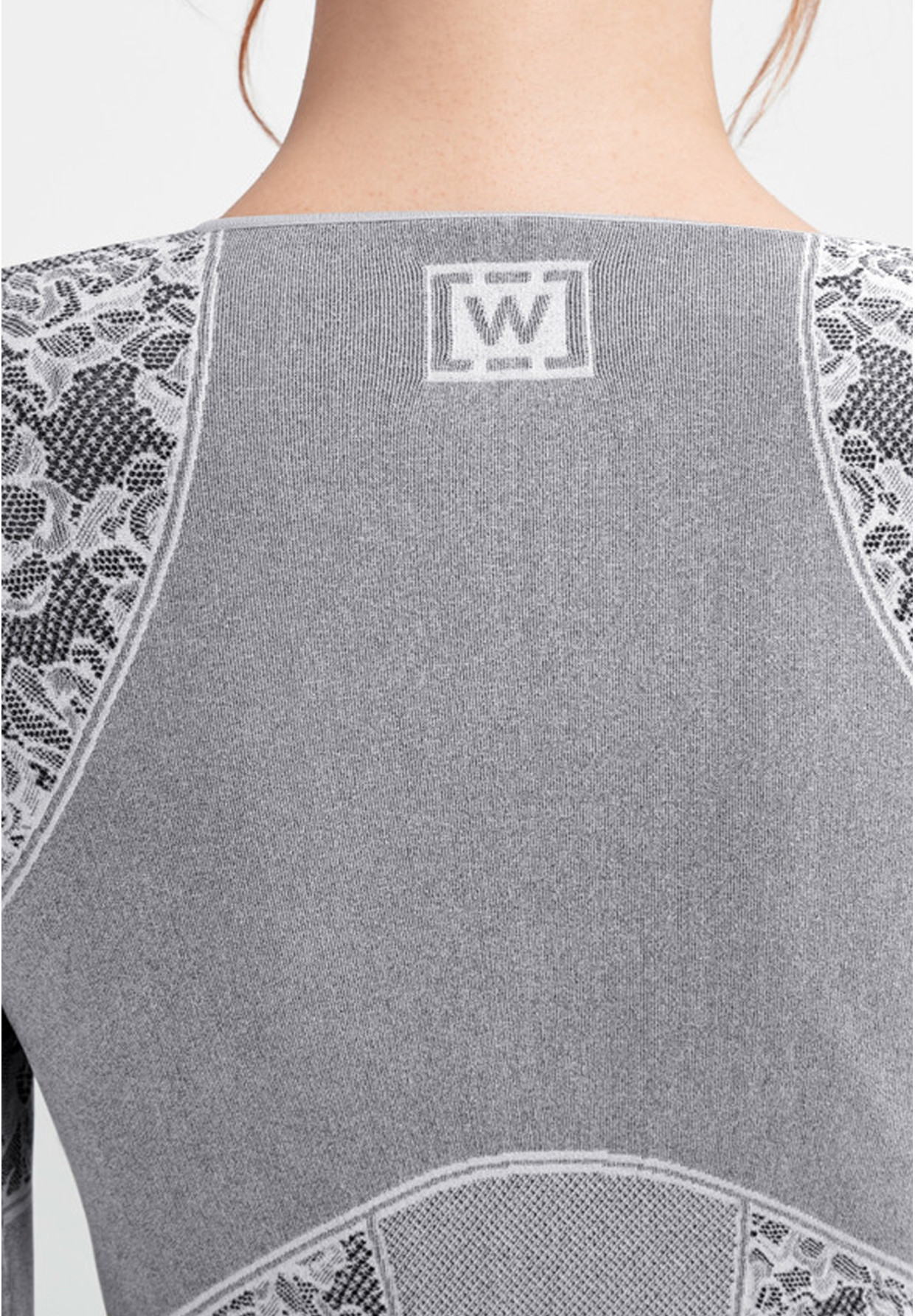 Bluzka Damska Wolford Long Sleeve Cameron Pullover Czarny/Biały
