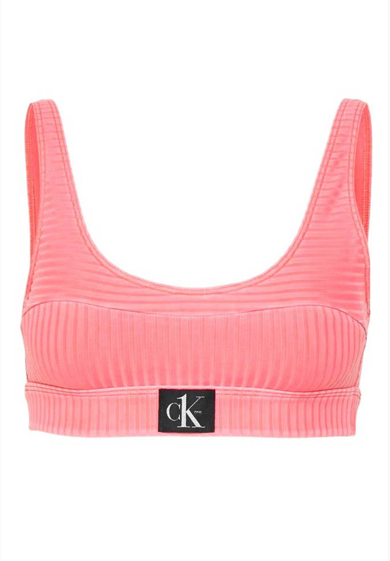 Biustonosz Damski Góra od Bikini Calvin Klein Top Usztywniany Różowy