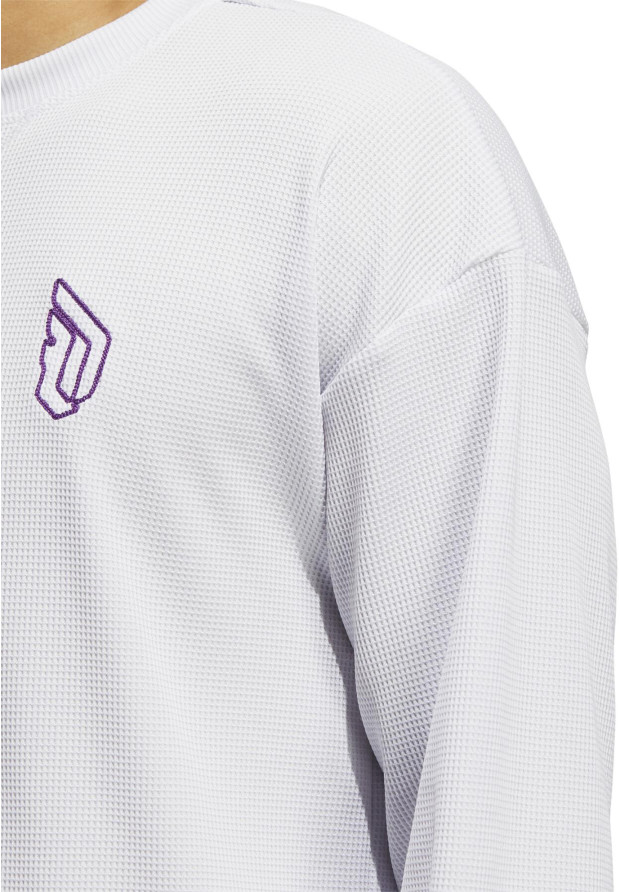 Bluza Męska Adidas Dame Bluzka z długim rękawem Long Sleeve Biały