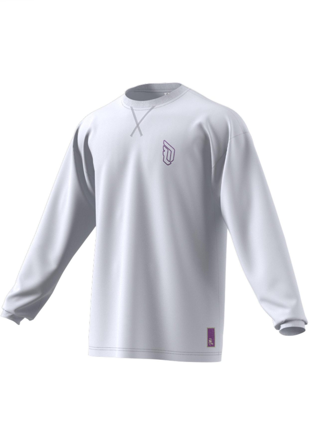 Bluza Męska Adidas Dame Bluzka z długim rękawem Long Sleeve Biały