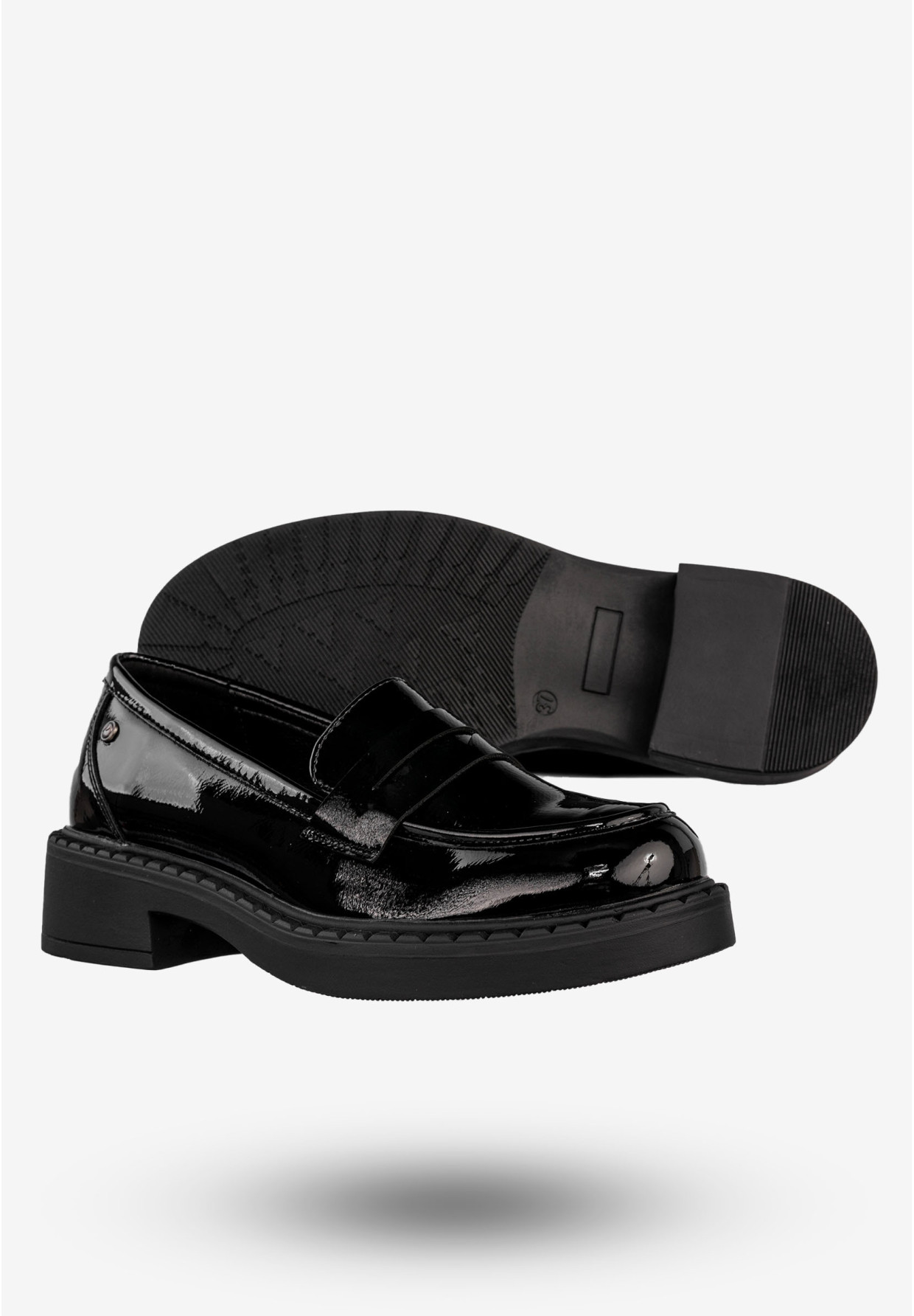 Mokasyny Damskie Buty Eleganckie Półbuty Czarne Potocki 24-12174BKP